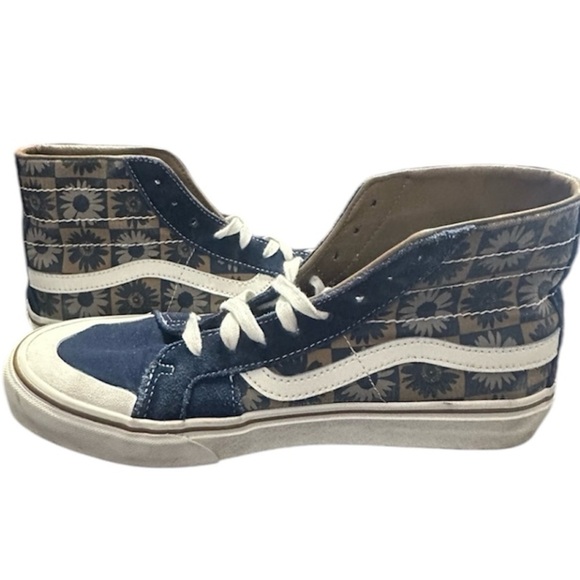Vans SK8-Hi 138 Decon High Top Unisex Blue White Floral Lace Up Sneakers - Picture 4 of 8